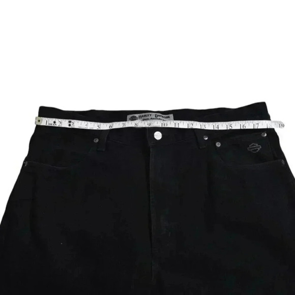 Harley Davidson Black Jeans Denim Biker Moto Size 38x32 - Picture 9 of 11